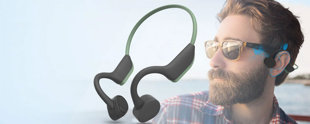 Imagem de: Fones de ouvido usam condução óssea para unir boa música a som ambiente