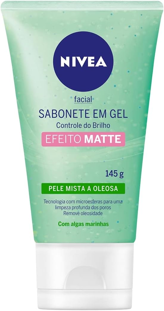 NIVEA Sabonete Facial em Gel Controle do Brilho 145ml - Remove as impurezas com uma microesfoliação