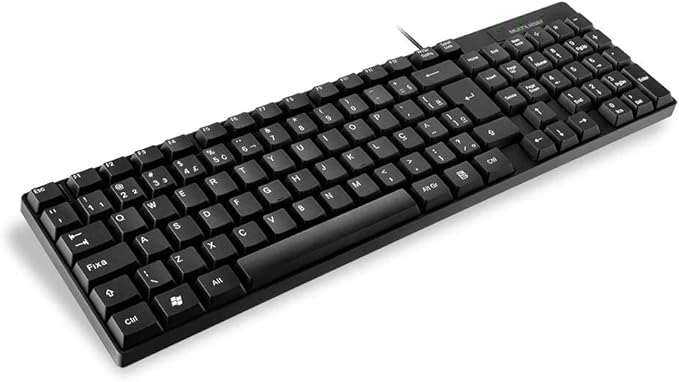 Teclado Multilaser Slim Preto Laser Usb - TC193