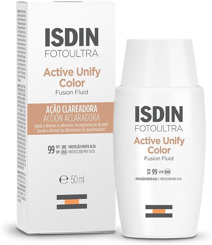 Protetor Solar e Clareador Facial ISDIN Active Unify FPS 99 - 50ml