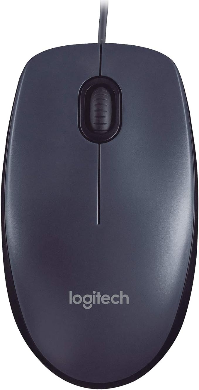 Mouse com fio USB Logitech M90 com Design Ambidestro e Facilidade Plug and Play