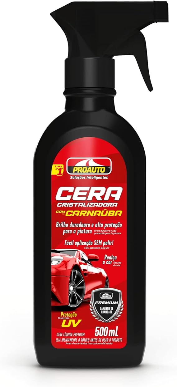 Cera Cristalizadora com Carnaúba PROAUTO 500 ml