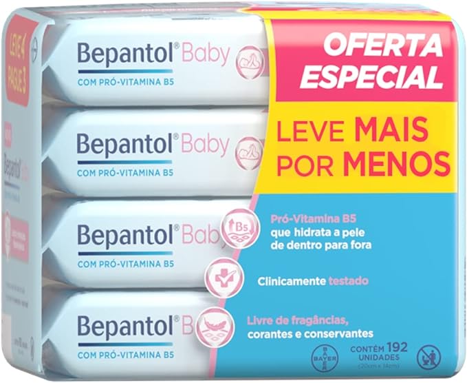 Bepantol Baby Pacote de Lenço Umedecido Bepantol