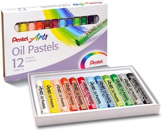 Giz Pastel Oleoso Pentel Arts 12 Cores