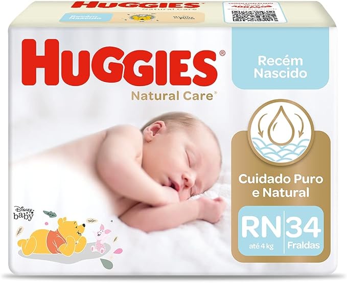 Huggies NATURAL CARE RN - Fralda recém-nascido