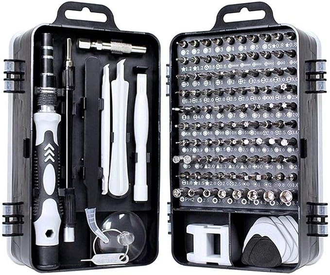 Conjunto de chaves de fenda de precisão 115 em 1 kit de ferramentas de reparo com kit de driver magnético