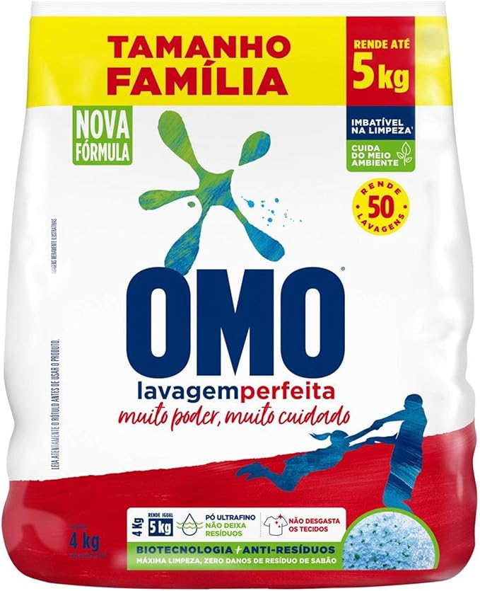 OMO Lava-Roupas Pó Lavagem Perfeita Pacote Família - 4 kg