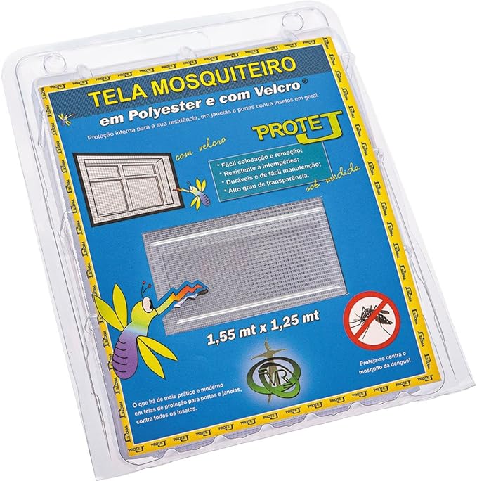 Tela Mosquiteiro Com Velcro Protej Branca