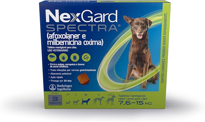 Nexgard Spectra Antipulgas e Carrapatos para Cães de 7