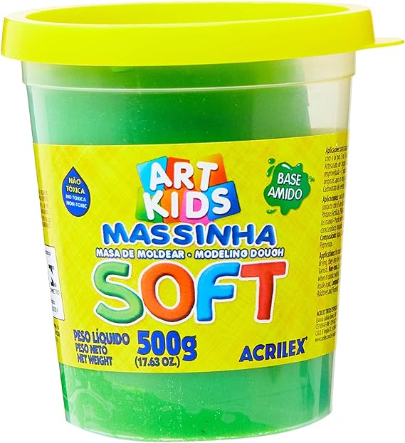 Massa de Modelar Soft Acrilex Verde 500 g