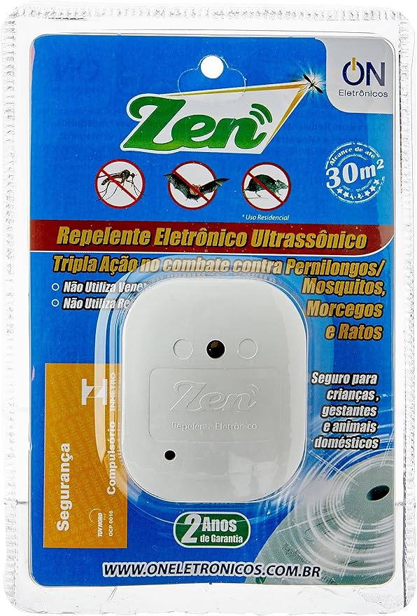 Amicus Repelente Eletrônico Ultrassom Zen Branco 30M² Para Não Há Unitário Branco